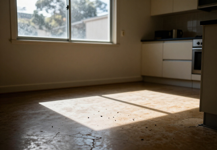 Ant trail in an Arcadia kitchen before treatment